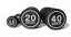 Sada pogumovaných jednoručních činek IRONLIFE 2,5-40 kg