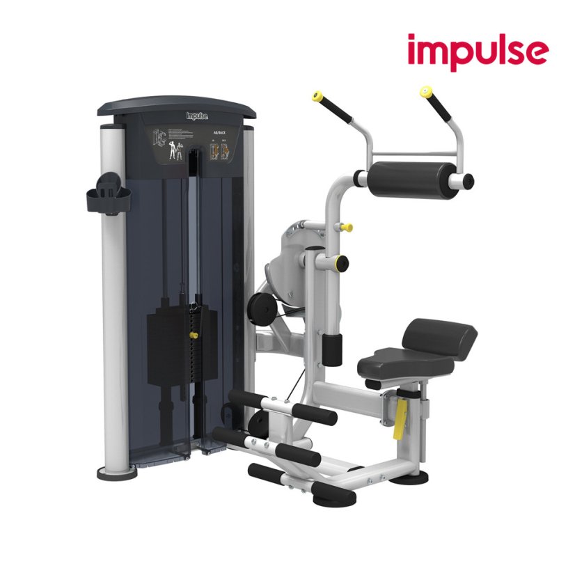 Posilovací stroj IMPULSE Abdominal/Back Extension - Varianta: Posilovací stroj Abdominal/Back Extension 72 kg