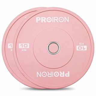 Bumper Plate women PROIRON, pink, 10 kg (2 pcs - pair)