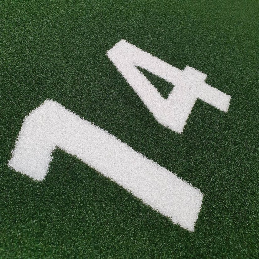 Sprint Track; Heavy Start & Finish, značky po 1bm, čísla, tl. 13 mm, žlutá, 1 m²