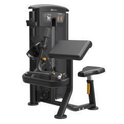 Posilovací stroj IMPULSE Arm Curl - černý rám + černé čalounění
