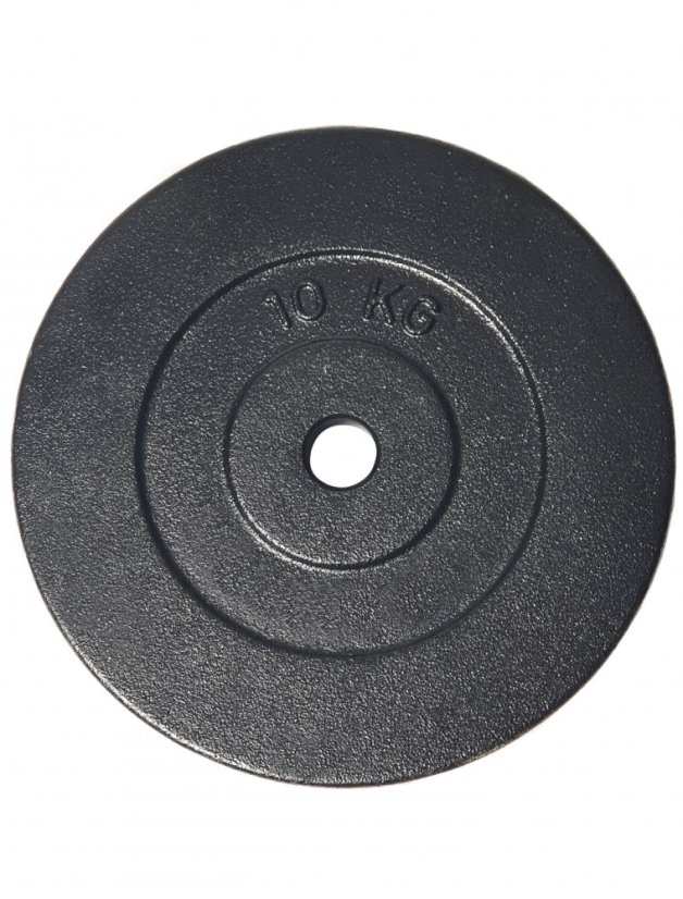 Činka s liatinovým kotúčom ARSENAL 10 kg, otvor 26 mm, ČIERNA