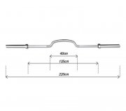 Camber bar ATX LINE 2200/50 mm, grip 30 mm