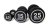 Sada pogumovaných jednoručních činek IRONLIFE 2,5-25 kg