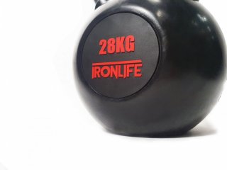 Kettlebell IRONLIFE 28 kg, rubberized