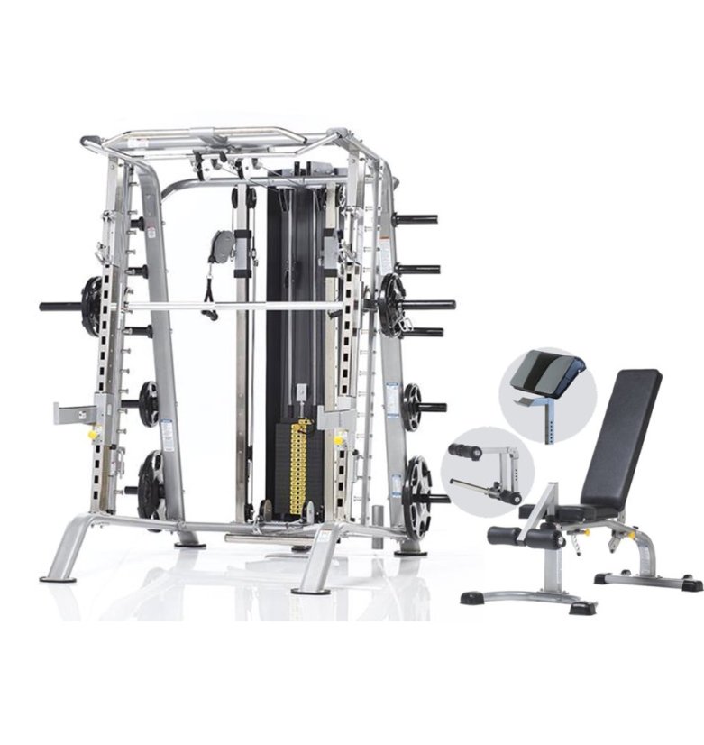 Multipress set CSM-725WS TUFF STUFF vrátane stĺpca so závažím a posilňovacej lavice CMB-375LEGBIC