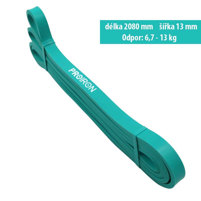 PROIRON resistance rubber 2080 x 13 mm - GREEN