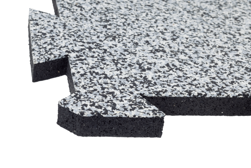 TRUESTEEL; Dvojvrstvová gumová podlaha do fitness - Tloušťka podlahy: 485x485x20 mm, EPDM: 5%, barva: zelená