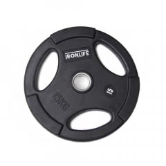 Olympijský pogumovaný kotouč IRONLIFE Deluxe 15 kg