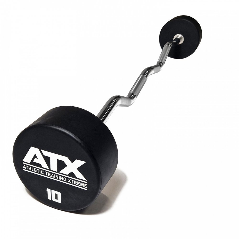 Bicepsová činka zalomená ATX LINE URETHAN 10 kg
