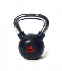 Kettlebell IRONLIFE 8 kg, pogumovaný